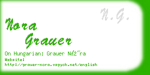 nora grauer business card